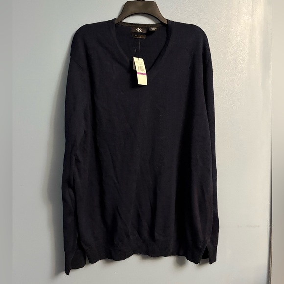 Calvin Klein Dark Blue Knit Top - Picture 1 of 6